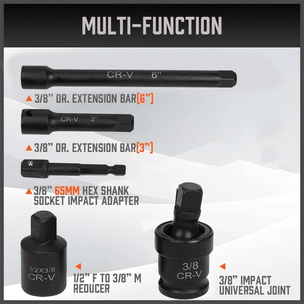 3/8" Drive shallow and deep impact socket