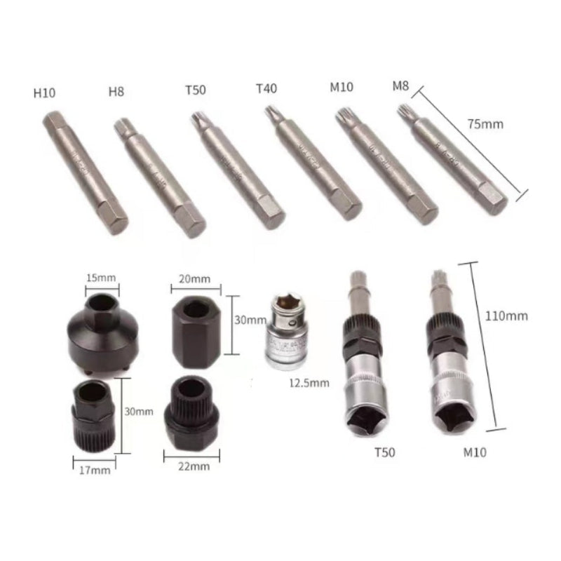 Alternator pulley removal kit (13 piece)