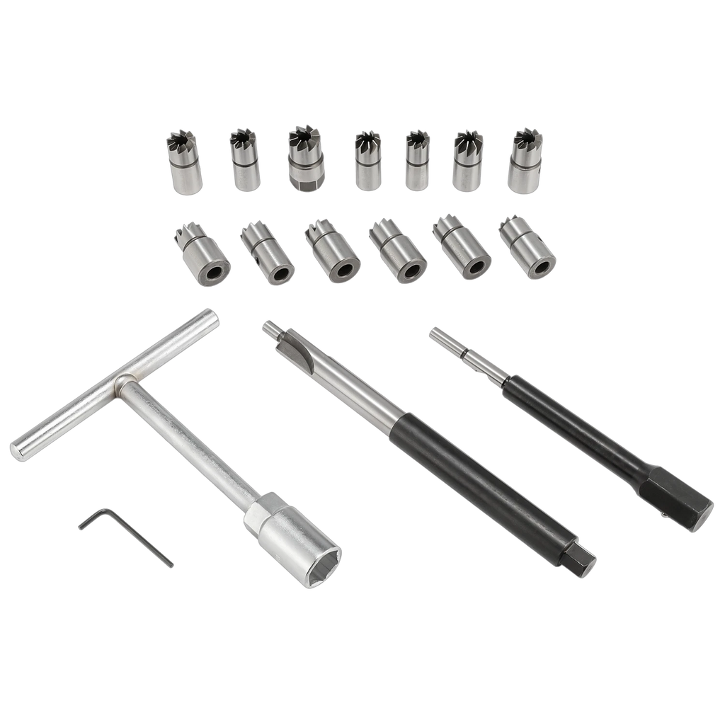 Fuel injector seat cutter reamer / carbon removal set (for Delphi Bosch diesel fuel injectors)