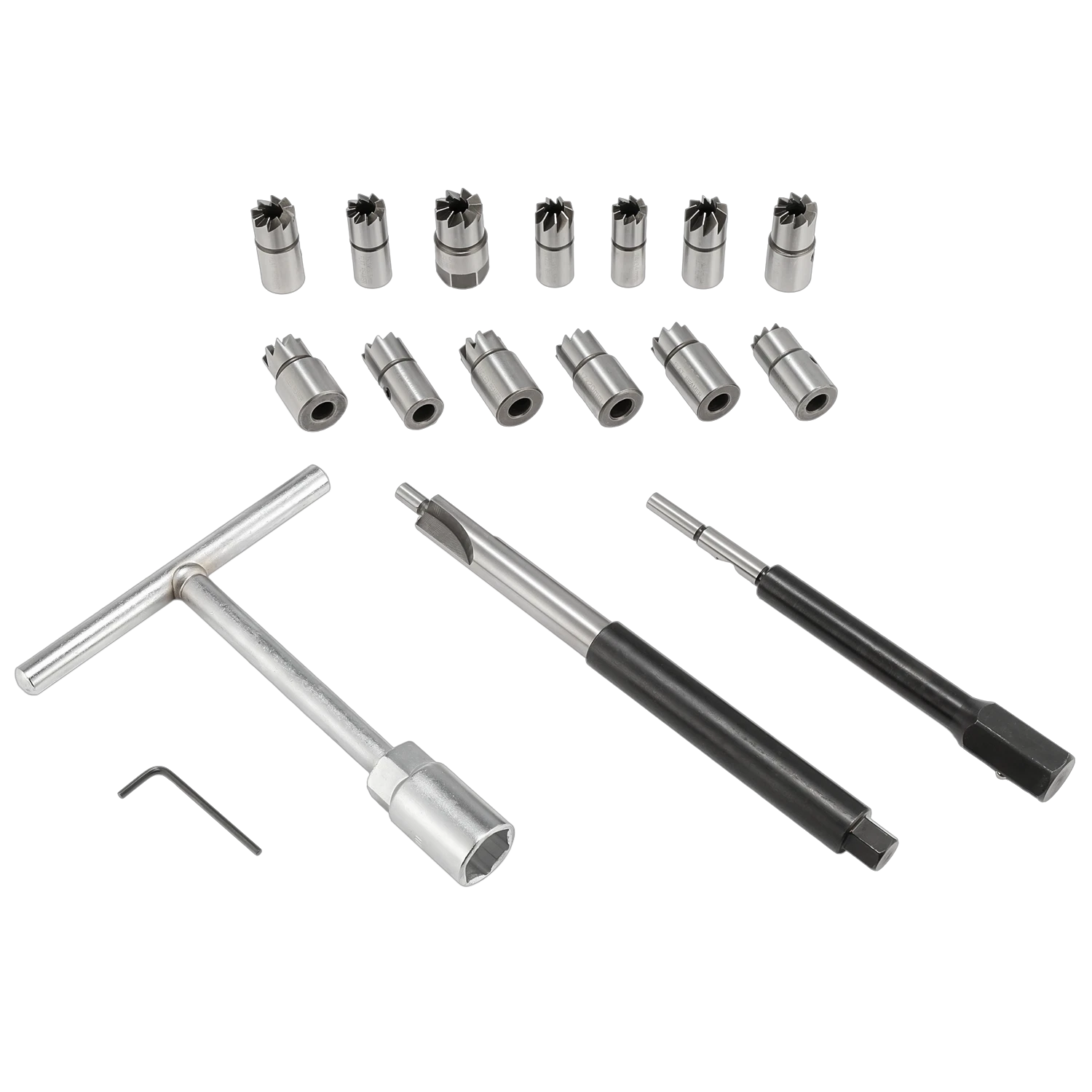 Fuel injector seat cutter reamer / carbon removal set (for Delphi Bosch diesel fuel injectors)