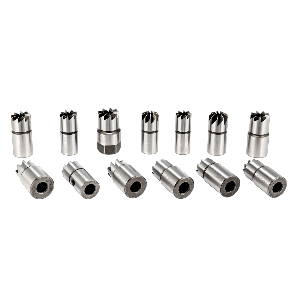 Fuel injector seat cutter reamer / carbon removal set (for Delphi Bosch diesel fuel injectors)