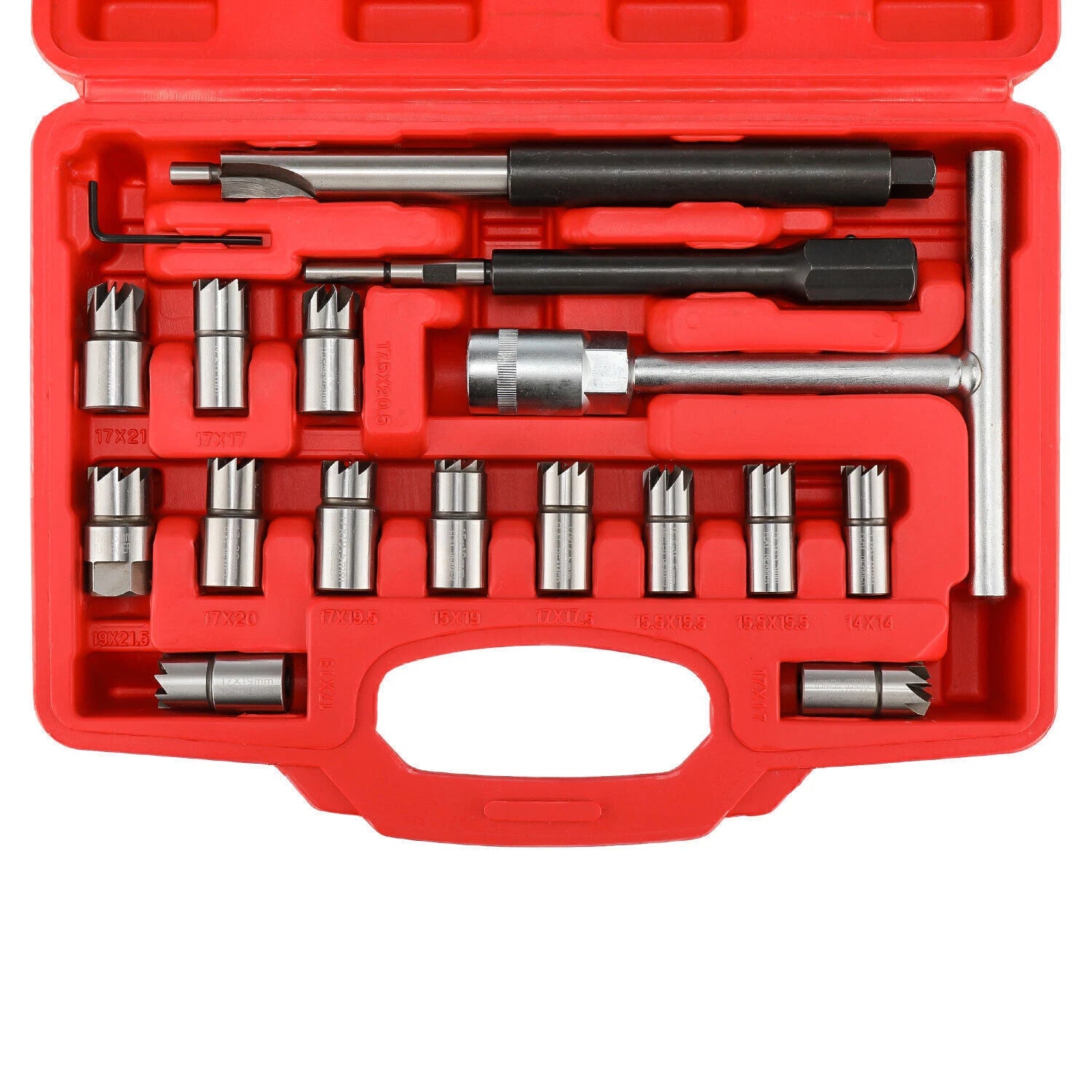 Fuel injector seat cutter reamer / carbon removal set (for Delphi Bosch diesel fuel injectors)