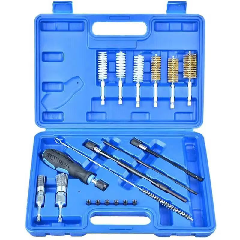 Diesel injector seat cleaning brush set