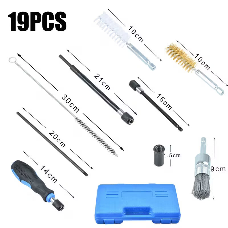 Diesel injector seat cleaning brush set