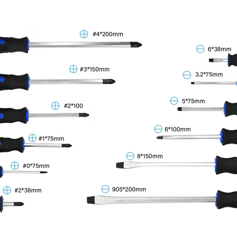Magnetic heavy duty screwdriver set