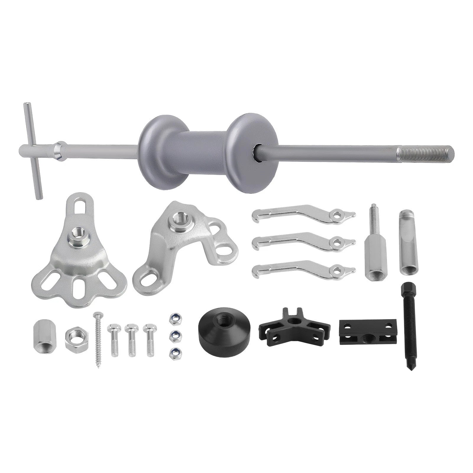 Universal slide hammer puller and bearing removal tool kit