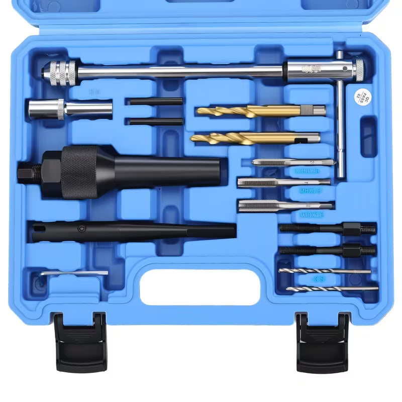 Damaged and stuck glow plug removal tool kit (M8 and M10)