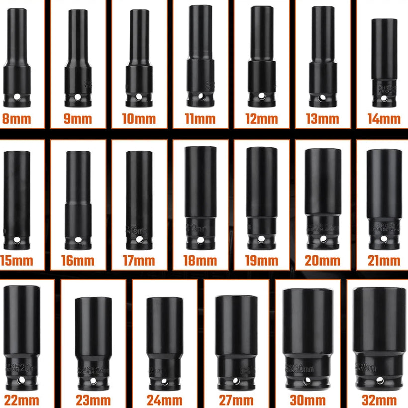 1/2 Inch deep impact socket set – heavy duty electric and air impact socket set