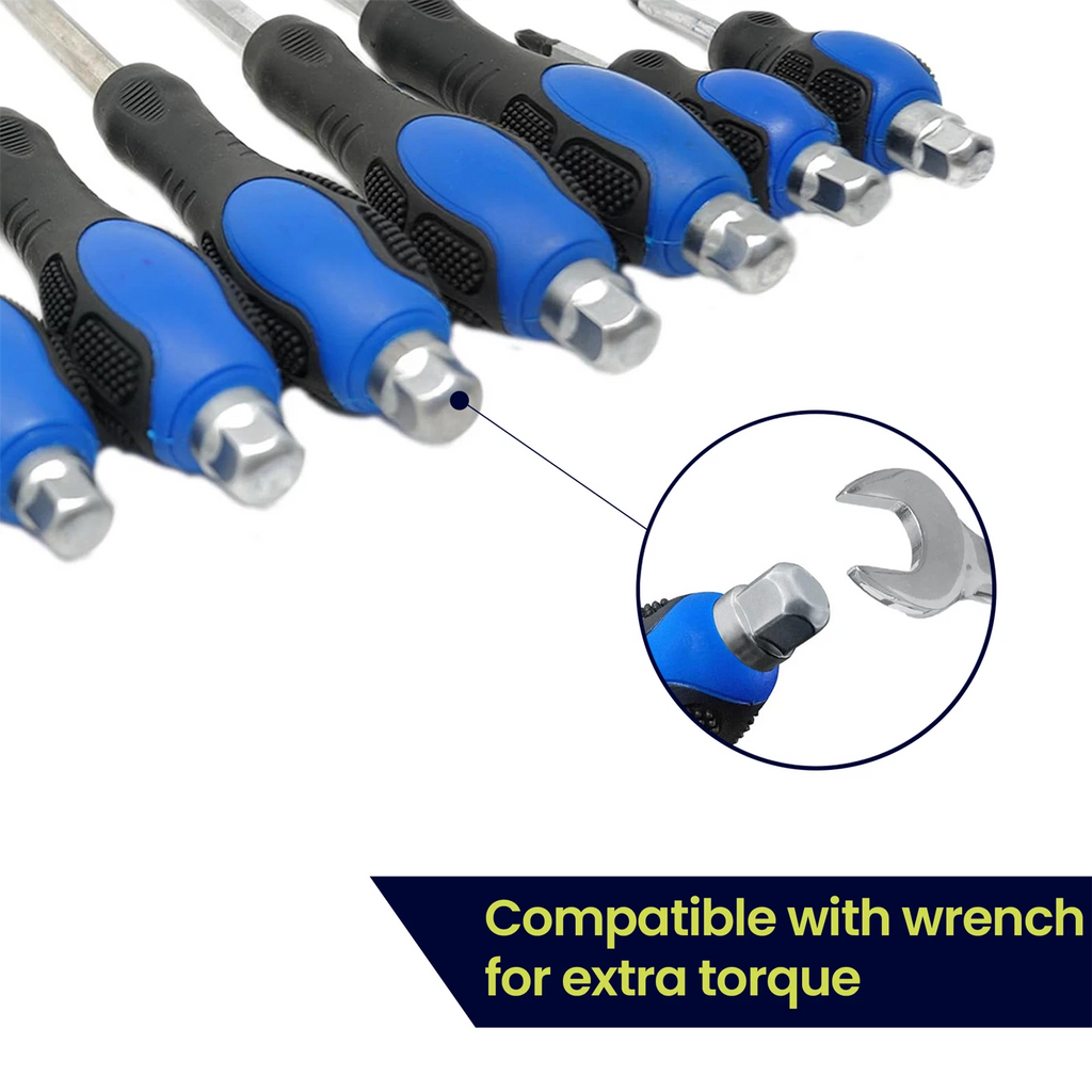 Magnetic heavy duty screwdriver set