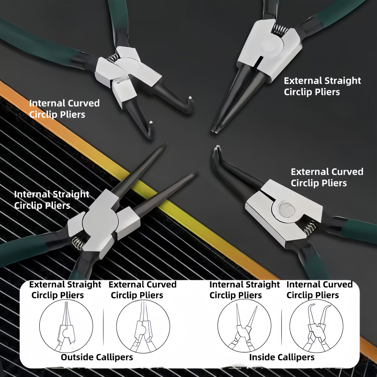 Snap ring pliers set (7-Inch)